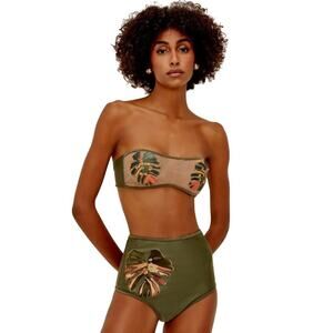 Agua DE COCO bikini foliage bottom, Size Small
